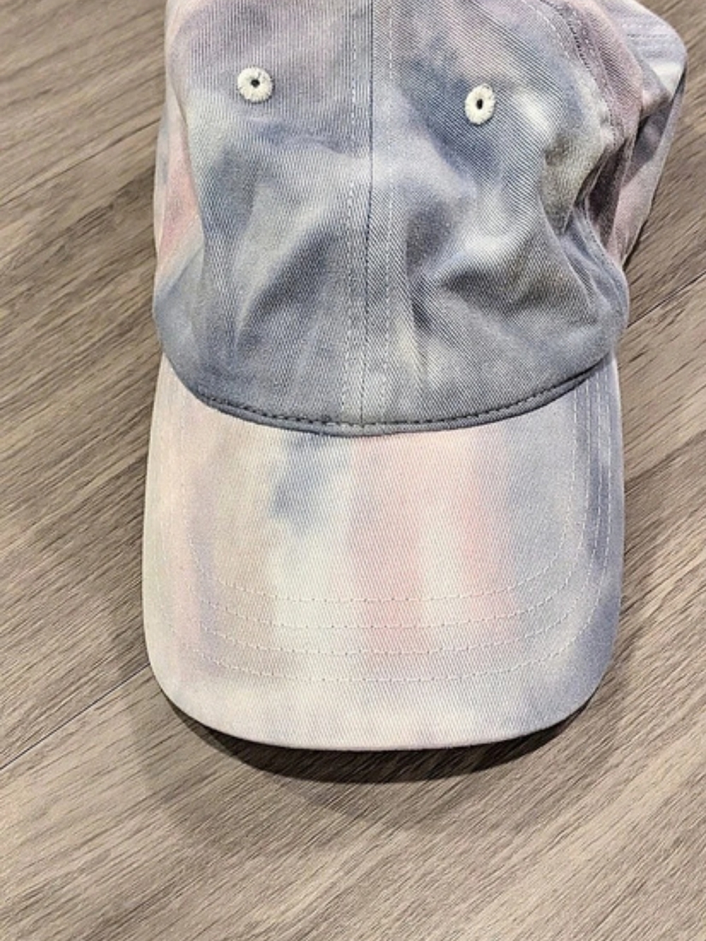 Steve Madden Pastel Tie Dye Adjustable Baseball Cap Blue & Pink